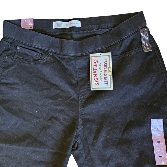 NEW Levi's Gold Totally Shaping Black Pull-On High Rise Skinny Jeans W33 L28 - Picture 6 of 10